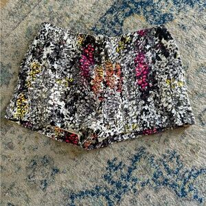 JOA neon floral shorts